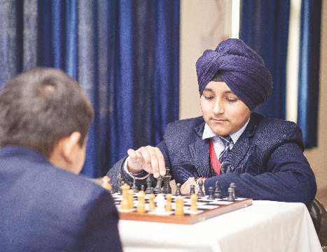 Students playing chess